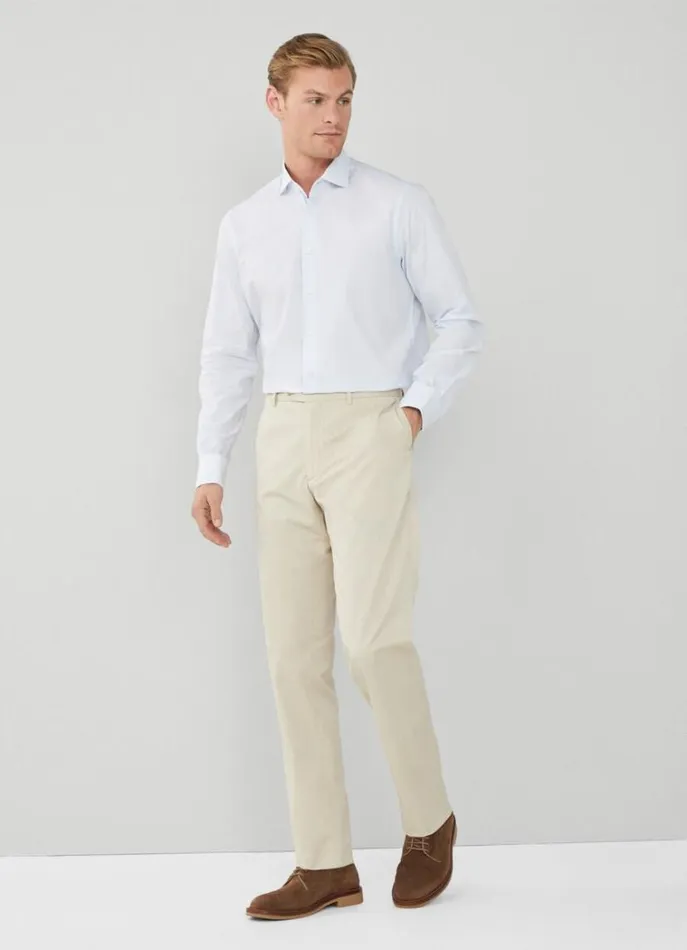 Men Shirts Hackett London Classic Fit Check Shirt Whiteblue