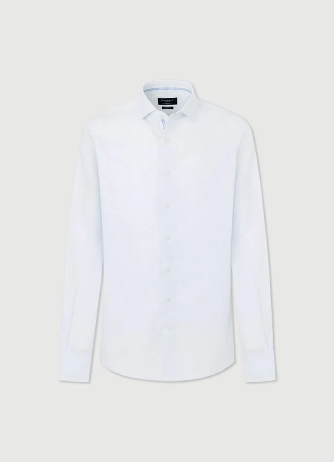 Men Shirts Hackett London Classic Fit Check Shirt Whiteblue