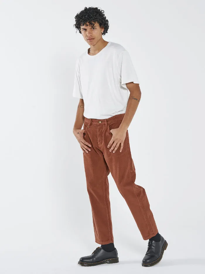 Mens Chopped Denim Cord Jean Coffee Thrills Denim