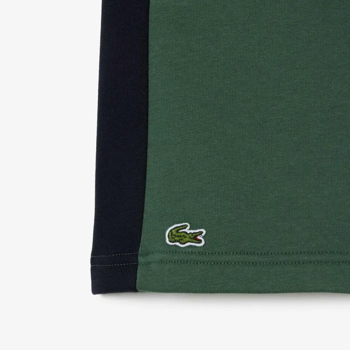 Pants and Shorts Kids Lacoste Kids Striped Organic Cotton Shorts Dark Green Navy Blue Kzi