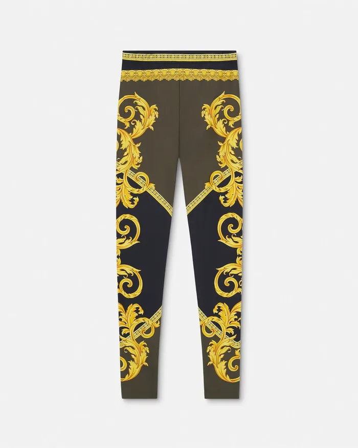 Pants and Shorts Women Versace La Coupe Des Dieux Leggings Black