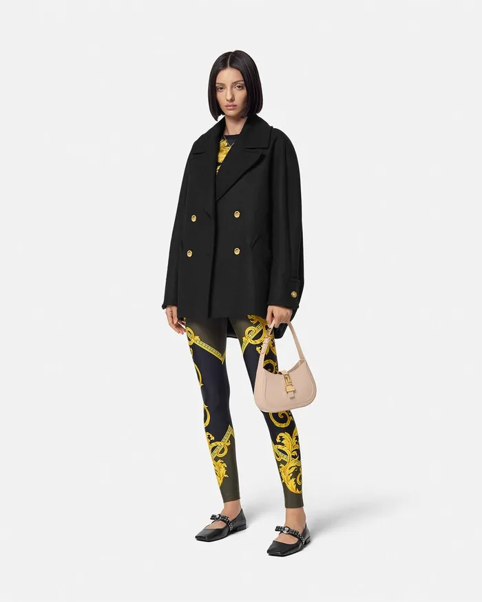 Pants and Shorts Women Versace La Coupe Des Dieux Leggings Black