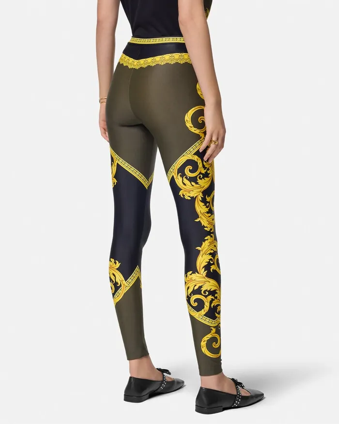 Pants and Shorts Women Versace La Coupe Des Dieux Leggings Black
