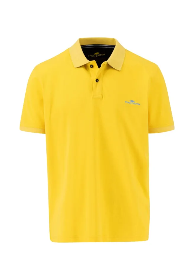 Polo Shirt Men FYNCHHATTON Polo Shirt Made Of High Quality Cotton Vivid Yellowpeestrong Bluenavyturf Greenwhite