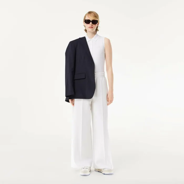 Polos Women Lacoste Women039s L12D Slim Fit Sleeveless Polo White 001