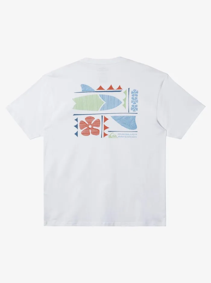 Quiksilver Board Builder QTShirt White MensWaterman Tees Quiksilver Board Builder QTShirt White MensWaterman Tees