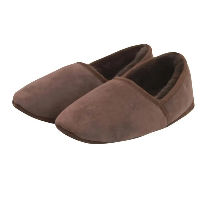 RWandCO Shoes Eastern Counties Leather 8211 Mens Full Sheepskin Turn Slippers Dark Brown 8211 Men RWandCO Shoes Eastern Counties Leather 8211 Mens Full Sheepskin Turn Slippers Dark Brown 8211 Men