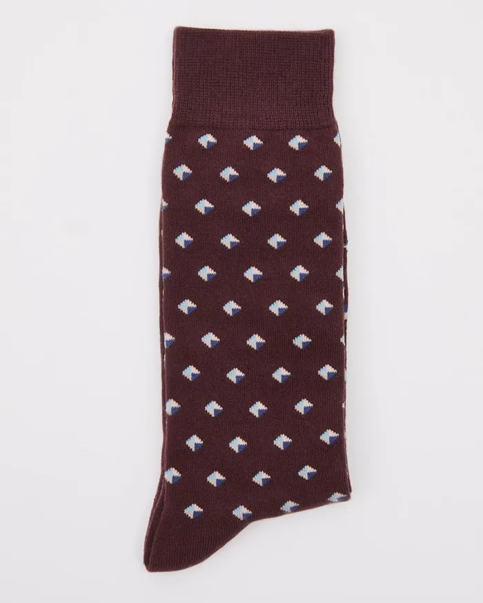 RWandCO Socks Dotted Socks Hot Chocolate 8211 Men