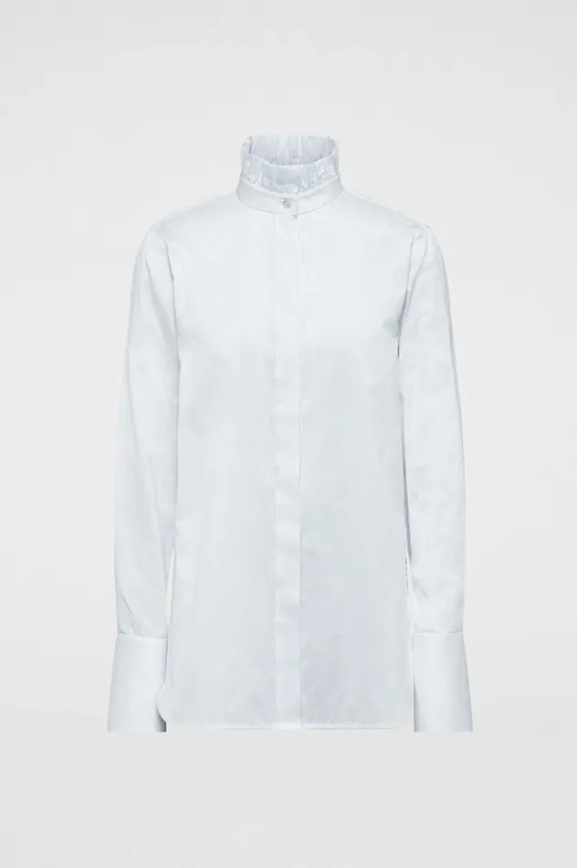 Shirts Women STRIPE RUFFLE SHIRT PALEBLUE Scanlan Theodore Shirts Women STRIPE RUFFLE SHIRT PALEBLUE Scanlan Theodore
