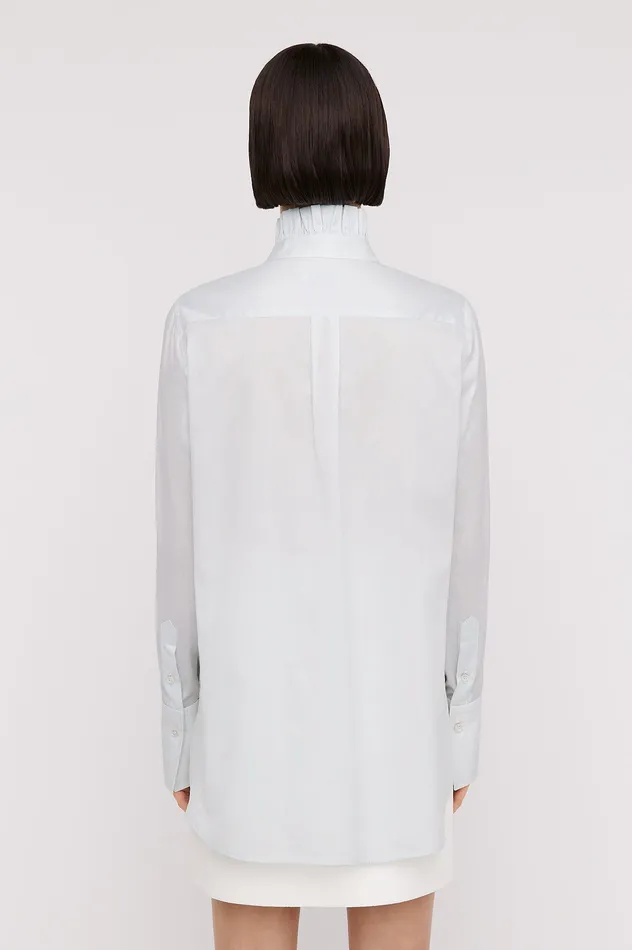 Shirts Women STRIPE RUFFLE SHIRT PALEBLUE Scanlan Theodore Shirts Women STRIPE RUFFLE SHIRT PALEBLUE Scanlan Theodore