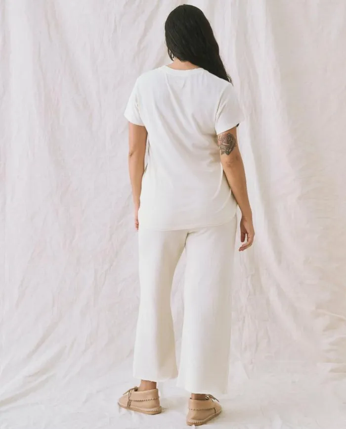 Tees and Sweats The Great The Wide Leg Cropped Sweatpant