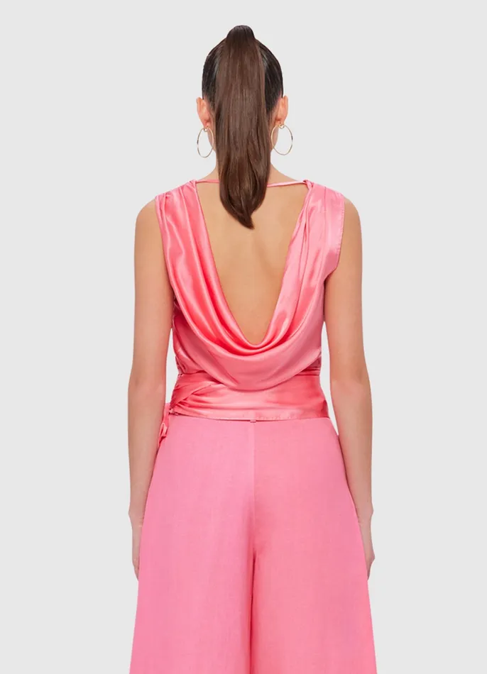Tops and Shirts Gabby Wrap Top 8211 Watermelon LEO LIN Women