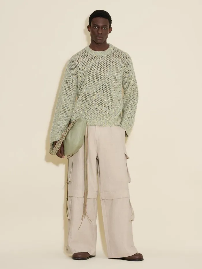 Trousers and Shorts Men Holzweiler Ebbi Linen Mix Trousers Sand