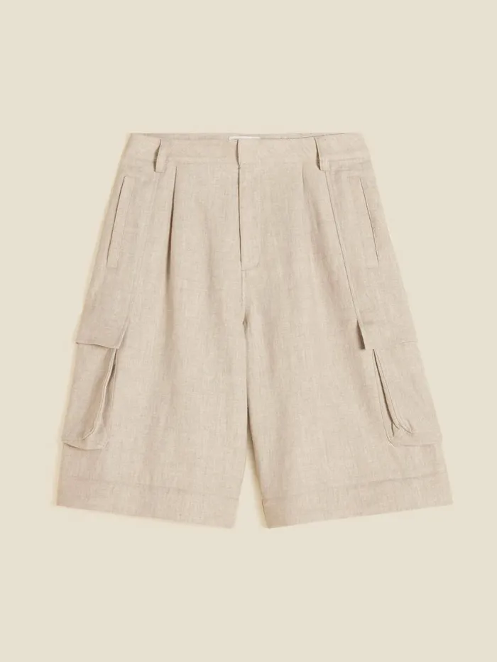 Trousers and Shorts Men Holzweiler Ebbi Linen Mix Trousers Sand