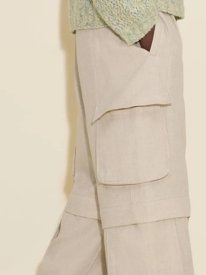 Trousers and Shorts Men Holzweiler Ebbi Linen Mix Trousers Sand