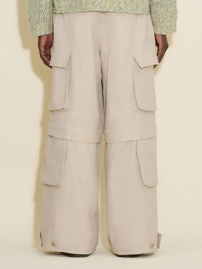 Trousers and Shorts Men Holzweiler Ebbi Linen Mix Trousers Sand