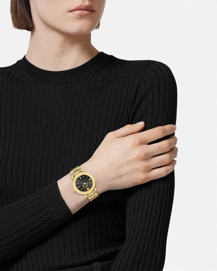 Watches Women Versace Greca Sphere Watch Gold