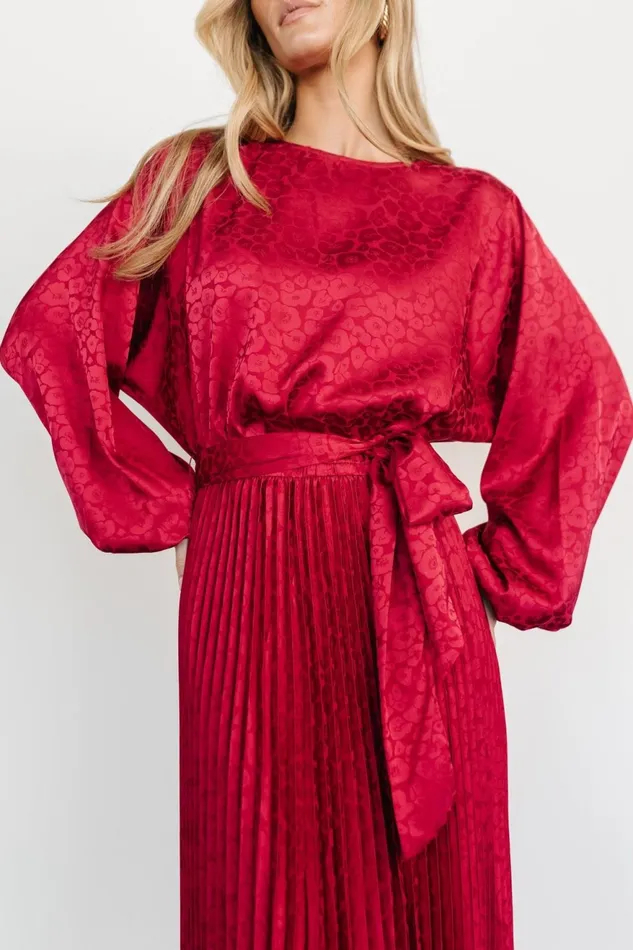 Women Mother Of The Bride Baltic Born Marva Pleated Maxi Dress Wine Women Mother Of The Bride Baltic Born Marva Pleated Maxi Dress Wine