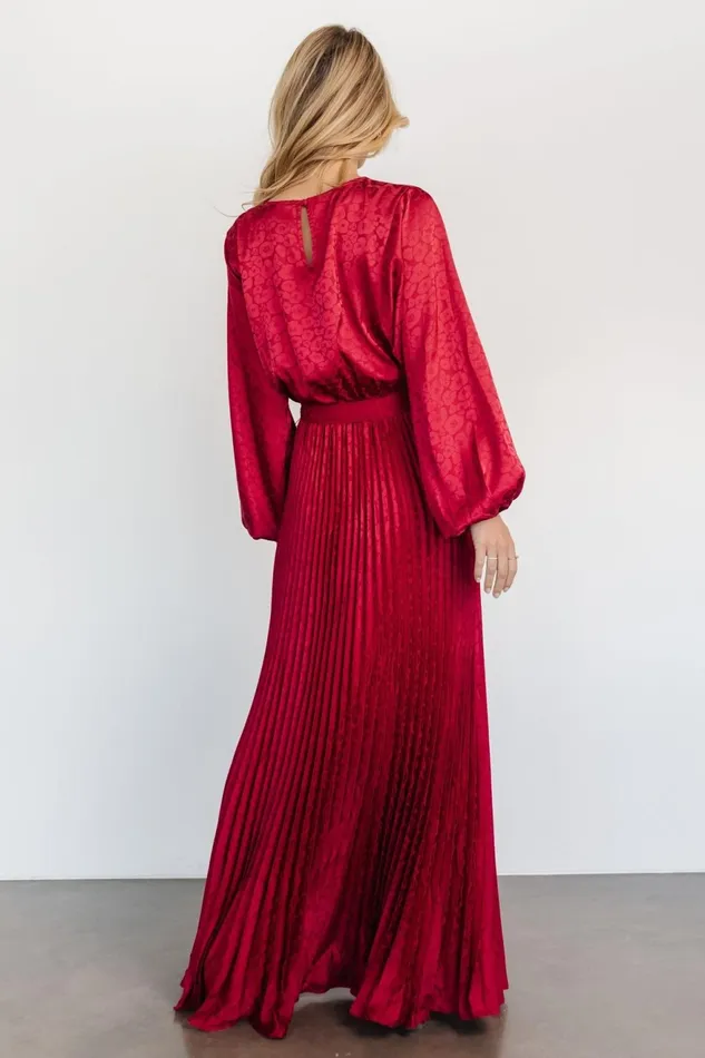 Women Mother Of The Bride Baltic Born Marva Pleated Maxi Dress Wine Women Mother Of The Bride Baltic Born Marva Pleated Maxi Dress Wine