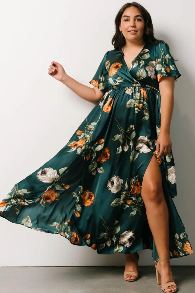 Women Mother Of The Bride Baltic Born Sicily Satin Maxi Dress Deep Topaz Floral Women Mother Of The Bride Baltic Born Sicily Satin Maxi Dress Deep Topaz Floral