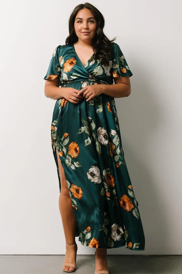 Women Mother Of The Bride Baltic Born Sicily Satin Maxi Dress Deep Topaz Floral Women Mother Of The Bride Baltic Born Sicily Satin Maxi Dress Deep Topaz Floral
