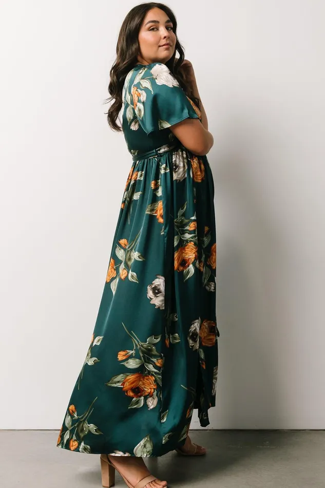 Women Mother Of The Bride Baltic Born Sicily Satin Maxi Dress Deep Topaz Floral Women Mother Of The Bride Baltic Born Sicily Satin Maxi Dress Deep Topaz Floral
