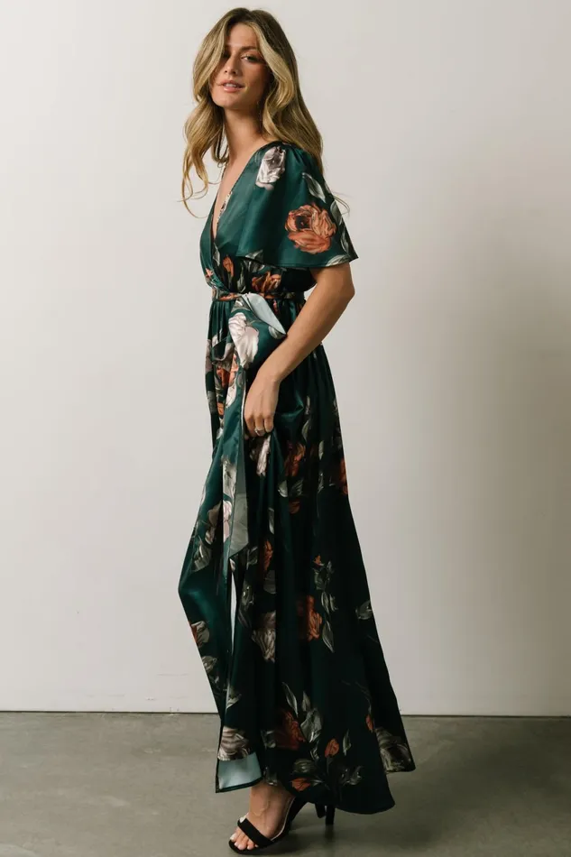 Women Mother Of The Bride Baltic Born Sicily Satin Maxi Dress Deep Topaz Floral Women Mother Of The Bride Baltic Born Sicily Satin Maxi Dress Deep Topaz Floral