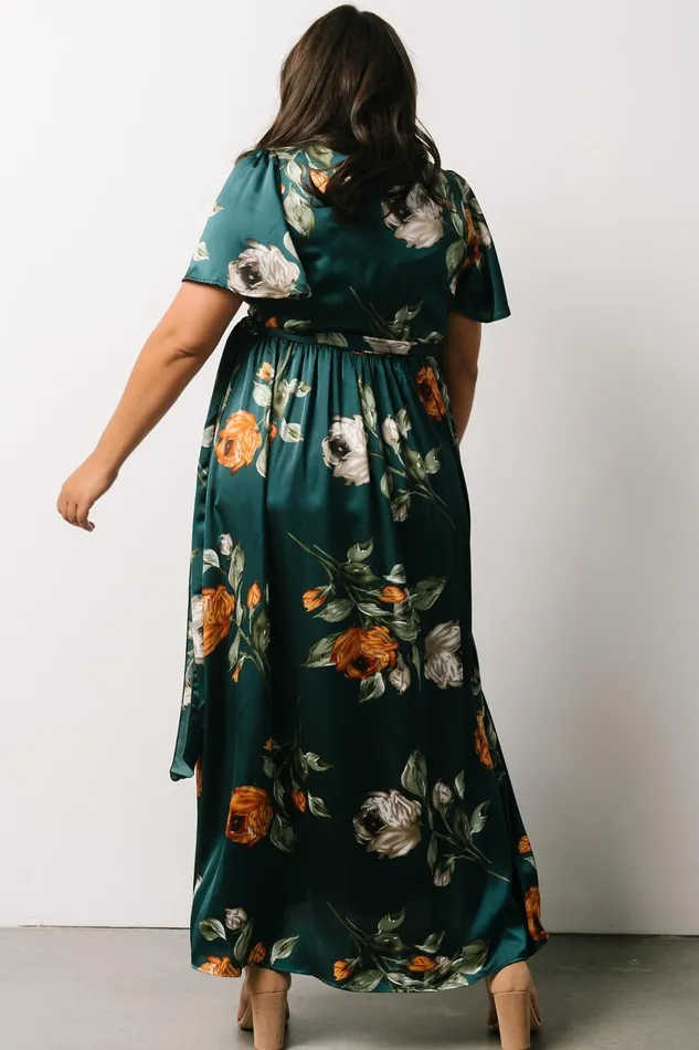 Women Mother Of The Bride Baltic Born Sicily Satin Maxi Dress Deep Topaz Floral Women Mother Of The Bride Baltic Born Sicily Satin Maxi Dress Deep Topaz Floral