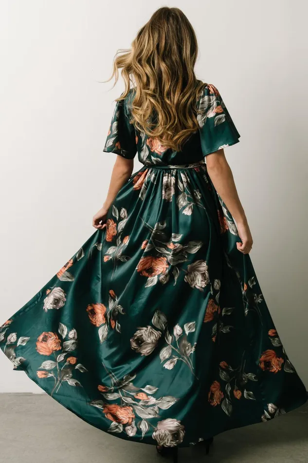 Women Mother Of The Bride Baltic Born Sicily Satin Maxi Dress Deep Topaz Floral Women Mother Of The Bride Baltic Born Sicily Satin Maxi Dress Deep Topaz Floral