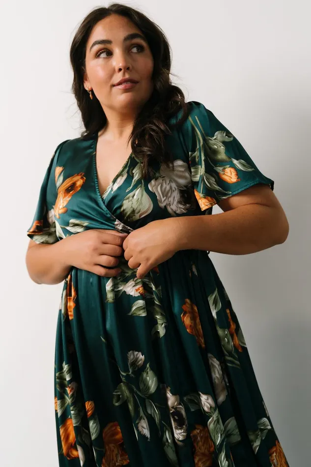 Women Mother Of The Bride Baltic Born Sicily Satin Maxi Dress Deep Topaz Floral Women Mother Of The Bride Baltic Born Sicily Satin Maxi Dress Deep Topaz Floral