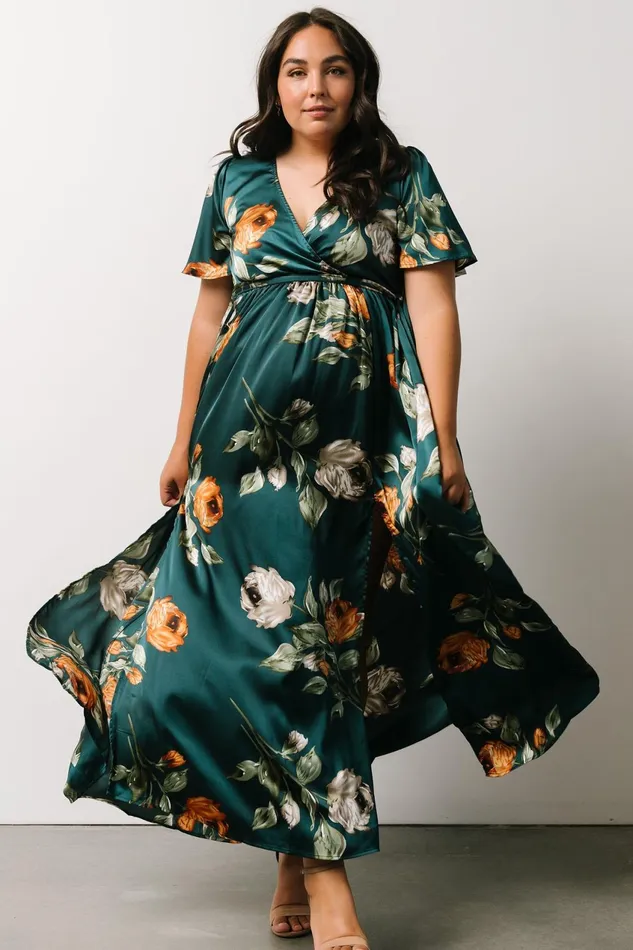 Women Mother Of The Bride Baltic Born Sicily Satin Maxi Dress Deep Topaz Floral Women Mother Of The Bride Baltic Born Sicily Satin Maxi Dress Deep Topaz Floral