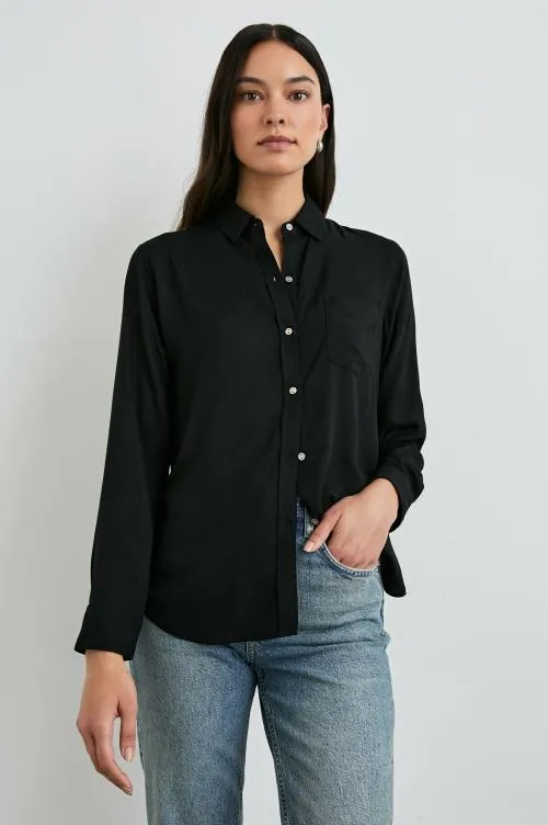 Women Rails Tops Wren Shirt Black Women Rails Tops Wren Shirt Black