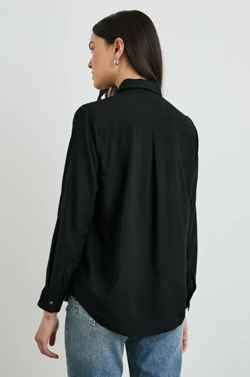 Women Rails Tops Wren Shirt Black Women Rails Tops Wren Shirt Black