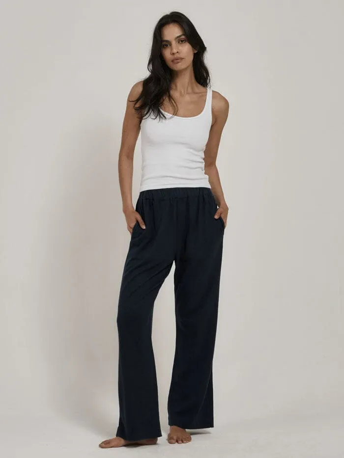Womens Hemp Full Length Pant Petrol Thrills Pants