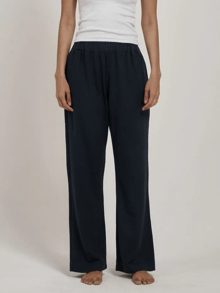 Womens Hemp Full Length Pant Petrol Thrills Pants