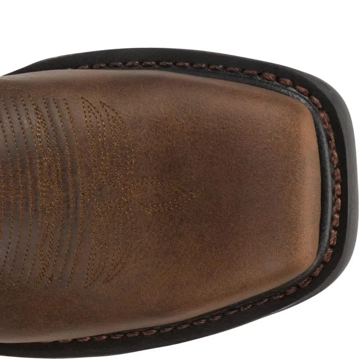 Work Men Justin Boots Tanker 11034 Steel Toe Work Boot Brown