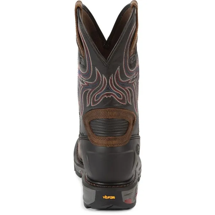 Work Men Justin Boots Tanker 11034 Steel Toe Work Boot Brown