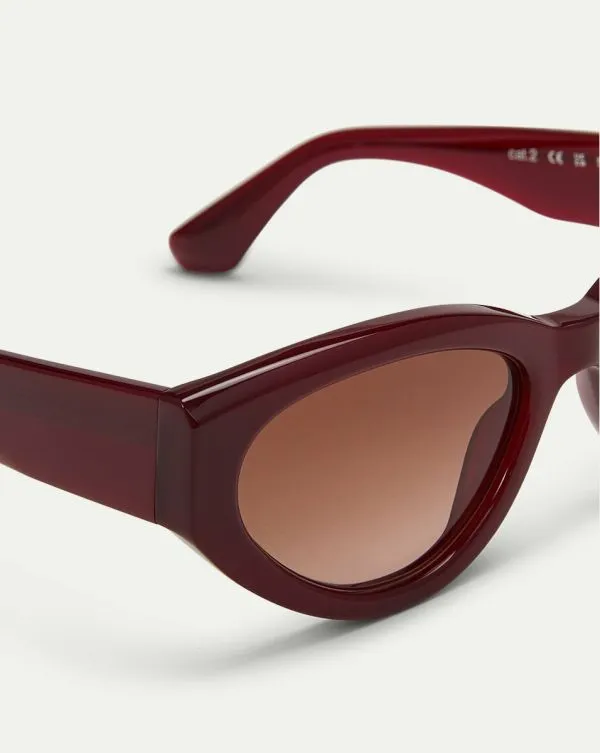 06 Sunglasses Burgundy Women Veronica Beard Accessories