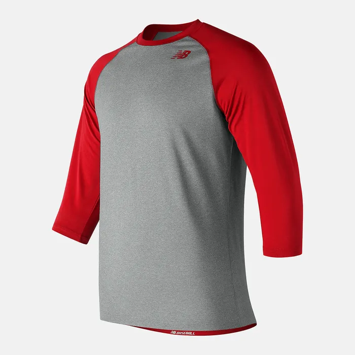 34 Baseball Raglan Top TEAM RED INLINE Men Shirts New Balance