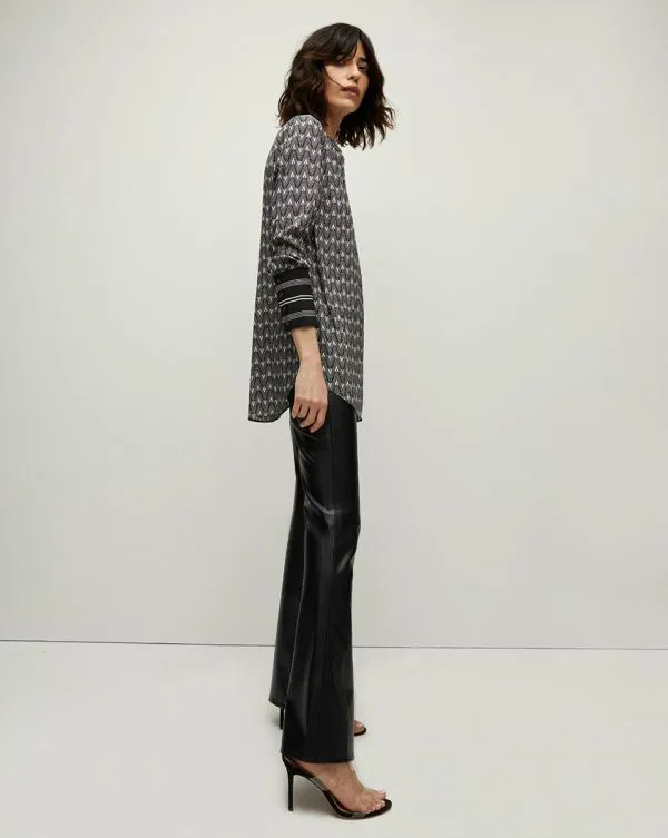 Acacia VLogo Shirt Blackandoffwhite Women Veronica Beard Tops