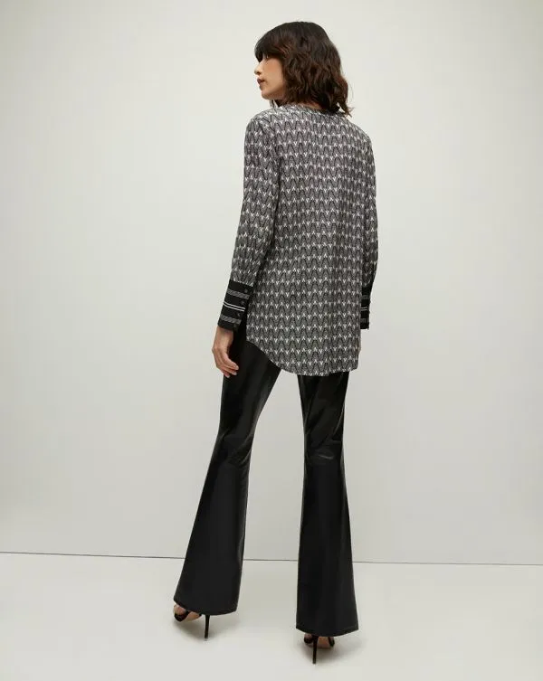 Acacia VLogo Shirt Blackandoffwhite Women Veronica Beard Tops