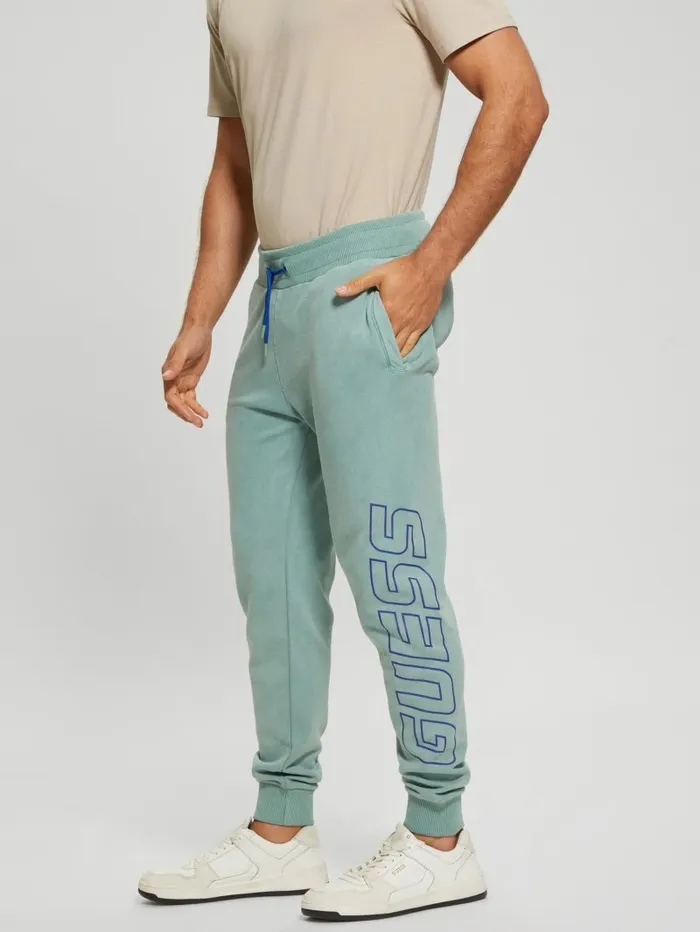 Activewear Dargen Signature Pants Slick Blue GUESS Men Activewear Dargen Signature Pants Slick Blue GUESS Men