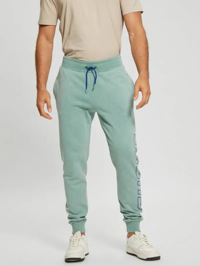 Activewear Dargen Signature Pants Slick Blue GUESS Men Activewear Dargen Signature Pants Slick Blue GUESS Men