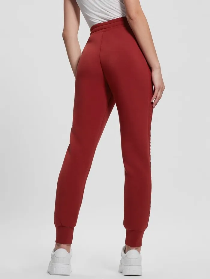 Activewear GUESS Women Eco Allie Scuba Active Pants Red Noir Activewear GUESS Women Eco Allie Scuba Active Pants Red Noir
