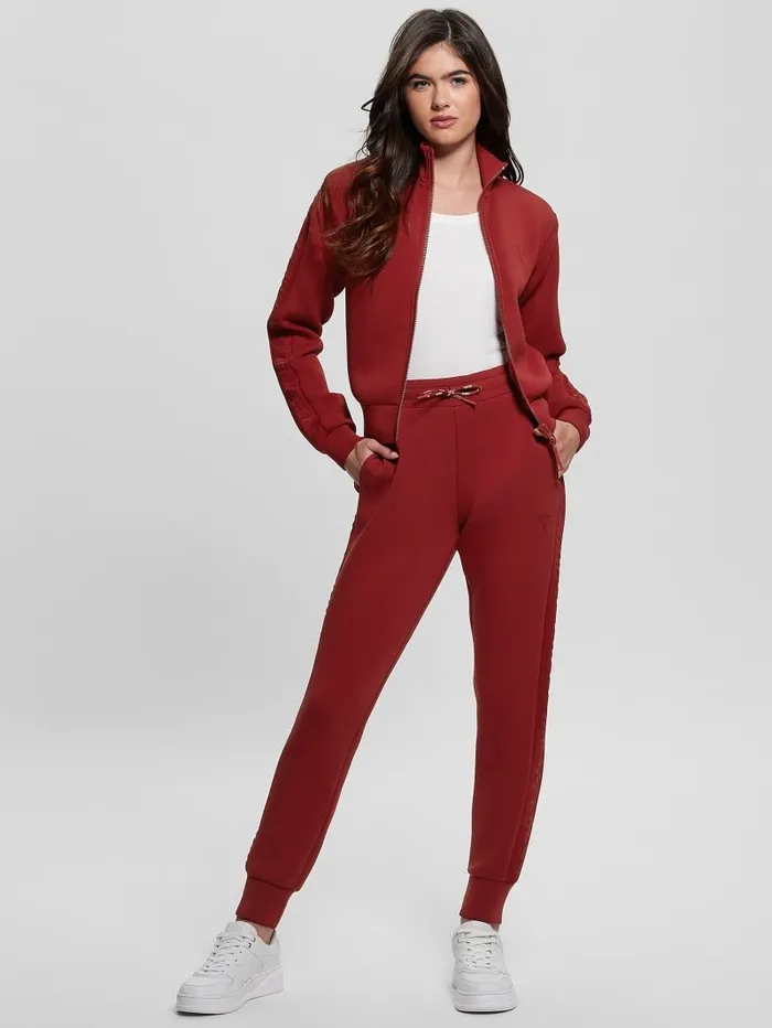Activewear GUESS Women Eco Allie Scuba Active Pants Red Noir Activewear GUESS Women Eco Allie Scuba Active Pants Red Noir