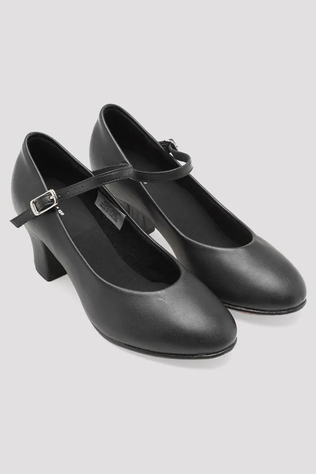 Adult Bloch Ladies BroadwayLo Character Shoes Black Synthetic Leather Character