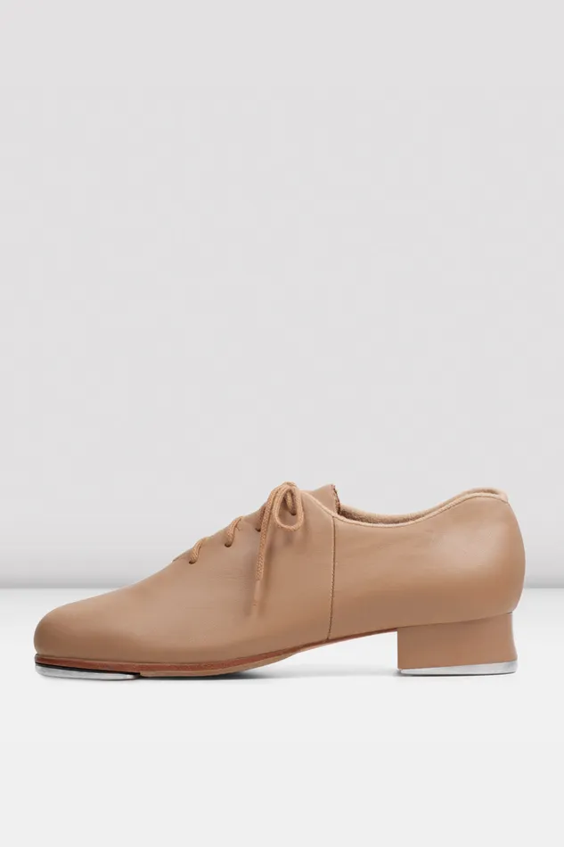 Adult Bloch Ladies Jazz Tap Leather Tap Shoes Tan Leather Tap