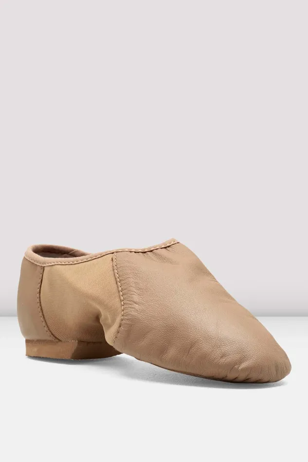 Adult Ladies NeoFlex Slip On Leather Jazz Shoes Tan Leather Jazz Bloch