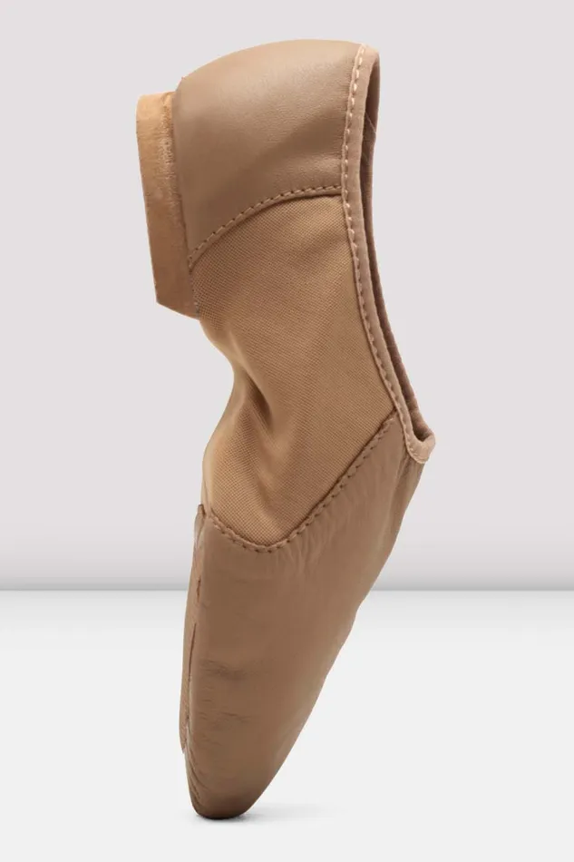 Adult Ladies NeoFlex Slip On Leather Jazz Shoes Tan Leather Jazz Bloch