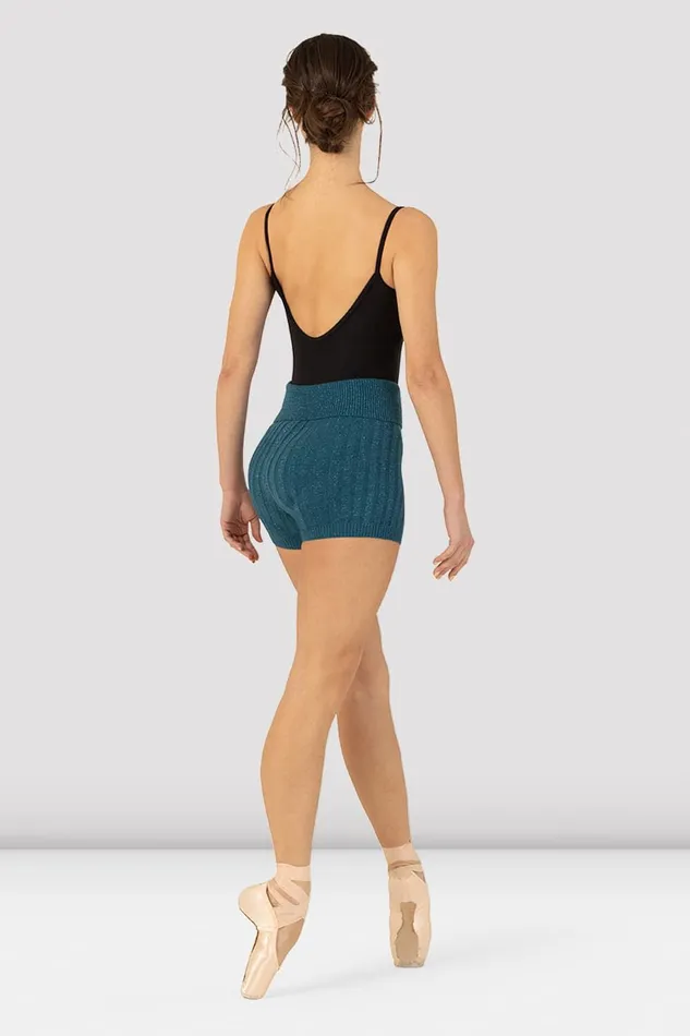 Adult Warmups Bloch Ladies Eira Knit Short Deep Teal Adult Warmups Bloch Ladies Eira Knit Short Deep Teal